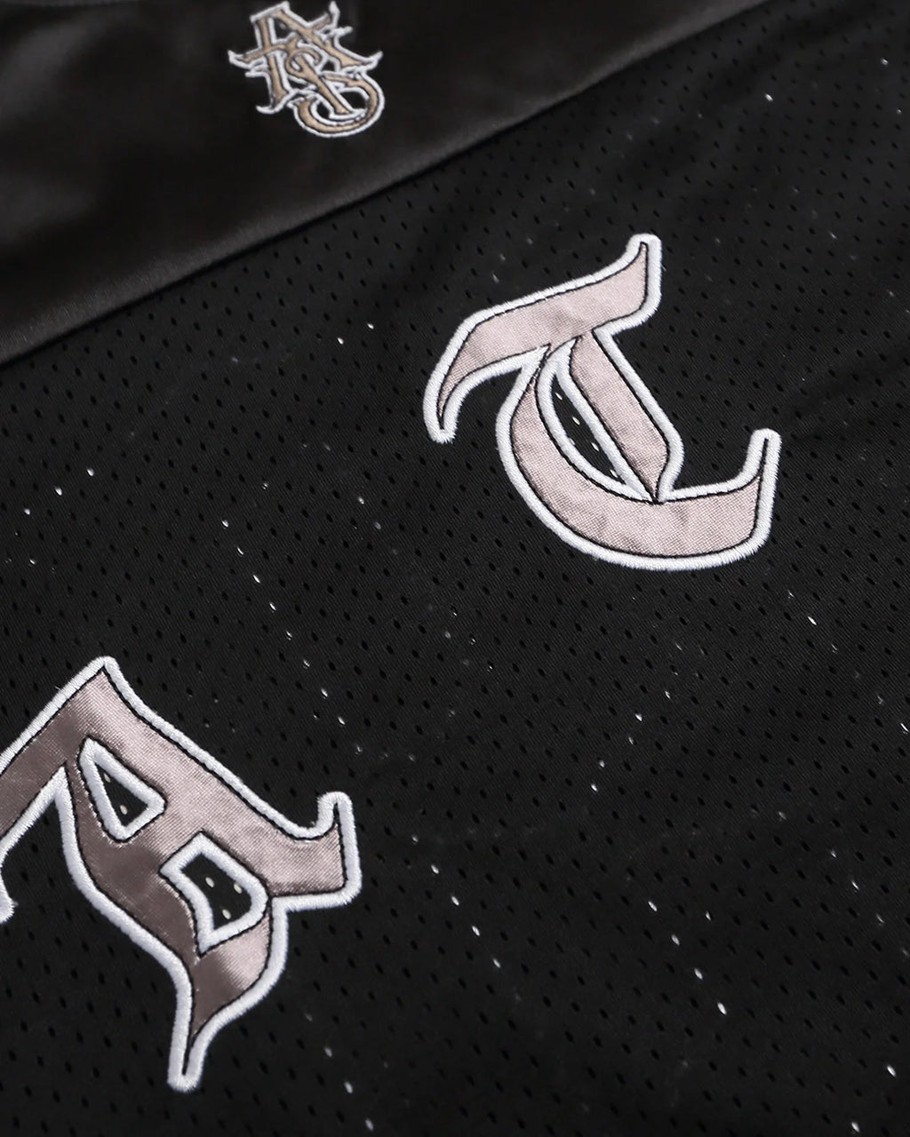 Gothic Embroidered Mesh Jersey | Inflation Streetwear