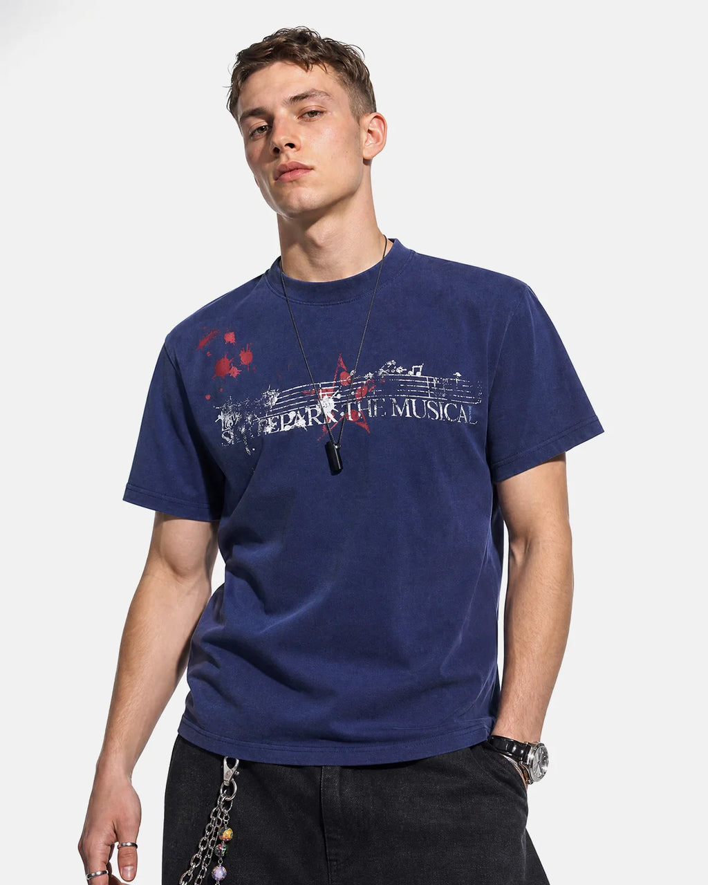 Acid Washed Music Graphic T-Shirt | Inflation Streetwear