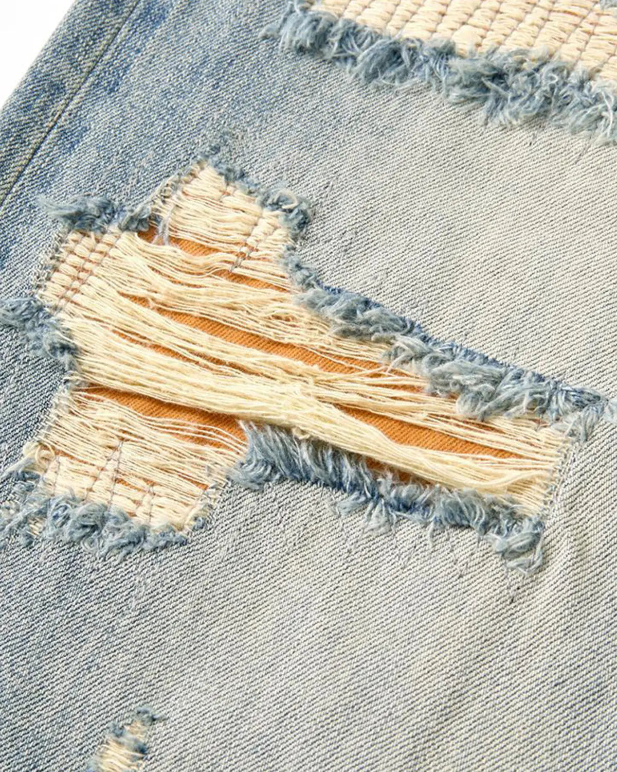Distressed Ripped Straight-Leg Jeans | Inflation Streetwear