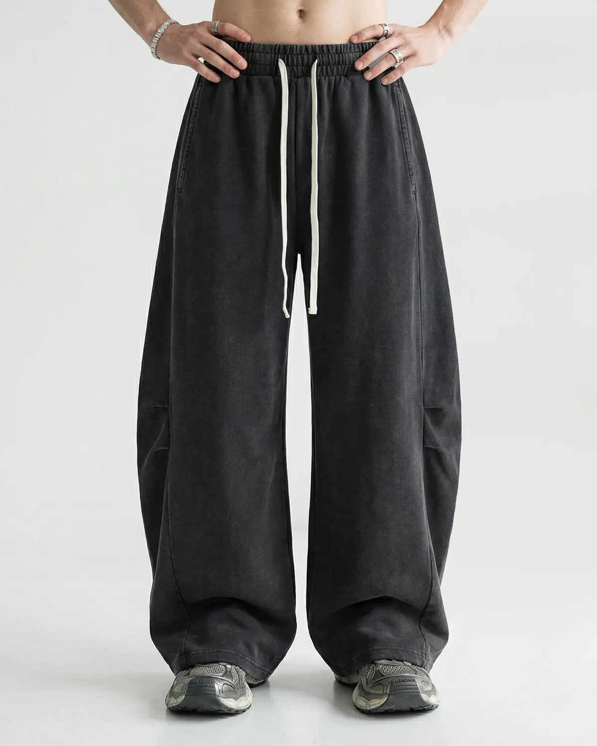 Distressed Acid Washed Barrel Sweatpant | Inflation Streetwear