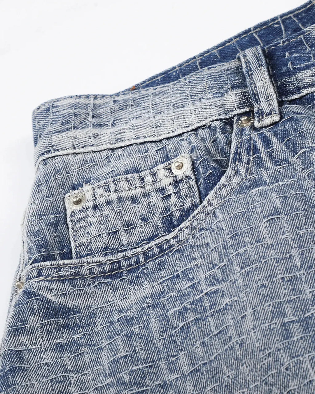 Grid Texture Baggy Jorts | Inflation Streetwear