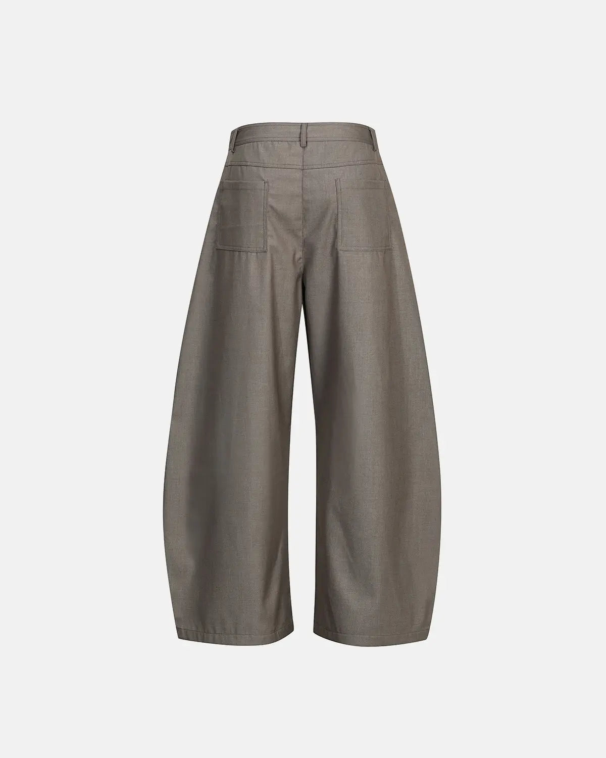 Asymmetric Pleated Barrel-Leg Suit Pants | Inflation Streetwear