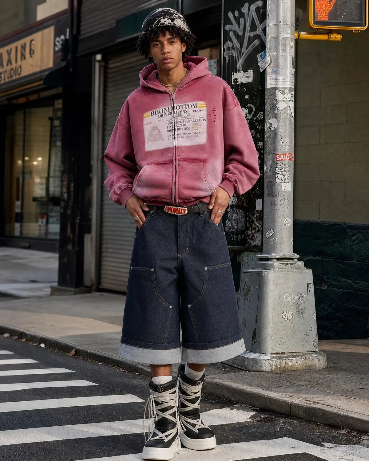Graphic Ripped Washed Zip Up Hoodies | Inflation Streetwear