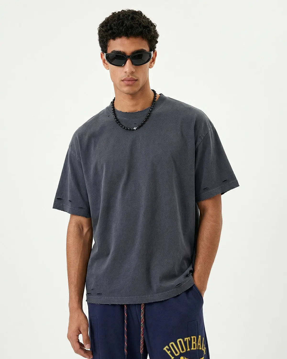 Ripped Distressed Washed Oversized T-Shirt | Inflation Streetwear