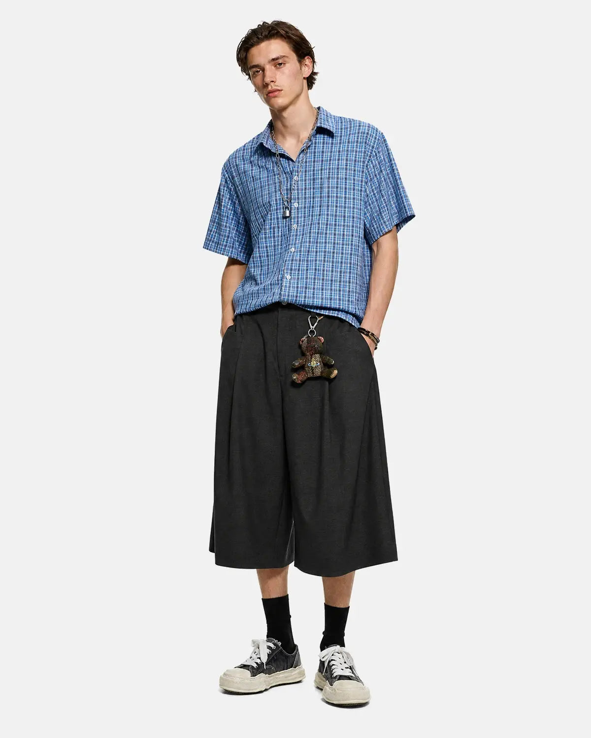 Pleated Wide-Leg Tailored Shorts | Inflation Streetwear