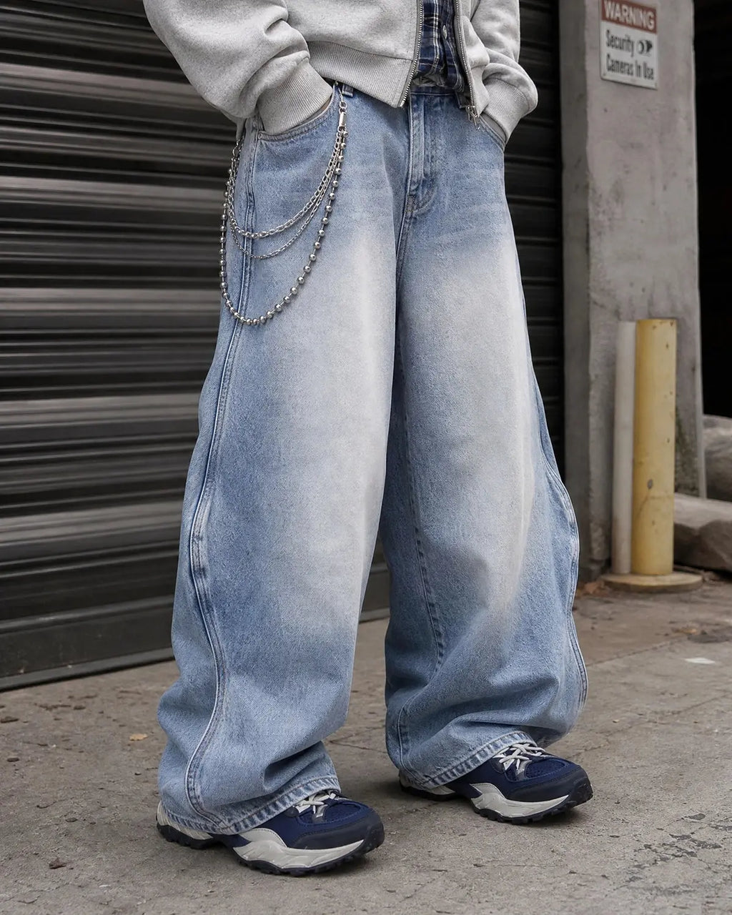 INFLATION Wave Washed Baggy Jeans