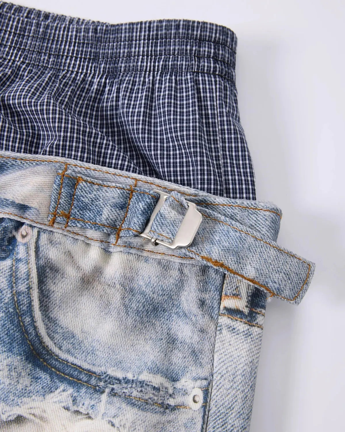 Layered Digital Print Baggy Jeans | Inflation Streetwear