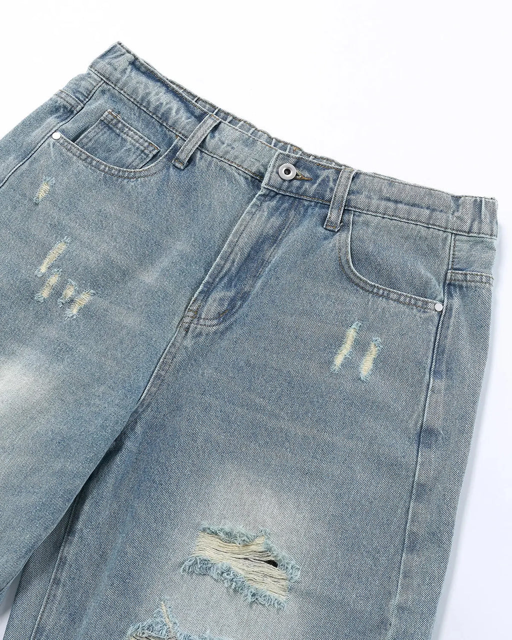 Vintage Wash Distressed Baggy Jeans | Inflation Streetwear