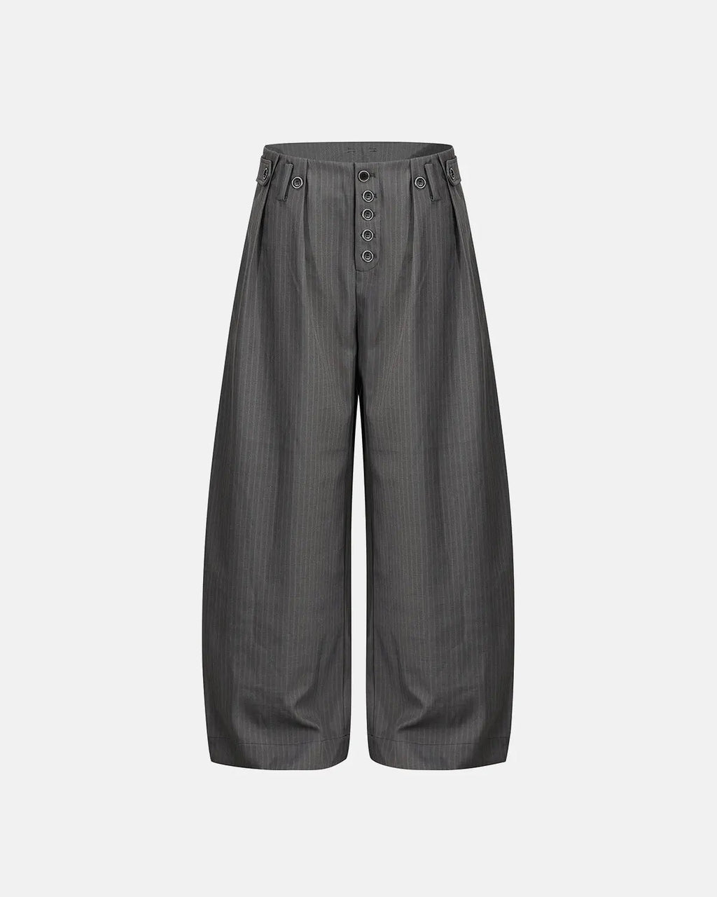 Pinstripe Buttons Barrel Suit Pants | Inflation Streetwear