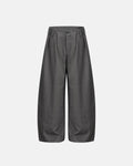 Pinstripe Buttons Barrel Suit Pants | Inflation Streetwear