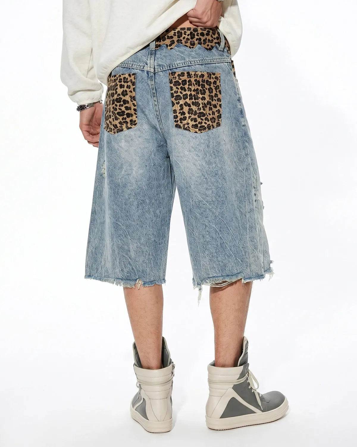 Leopard Patchwork Jorts | Inflation Streetwear