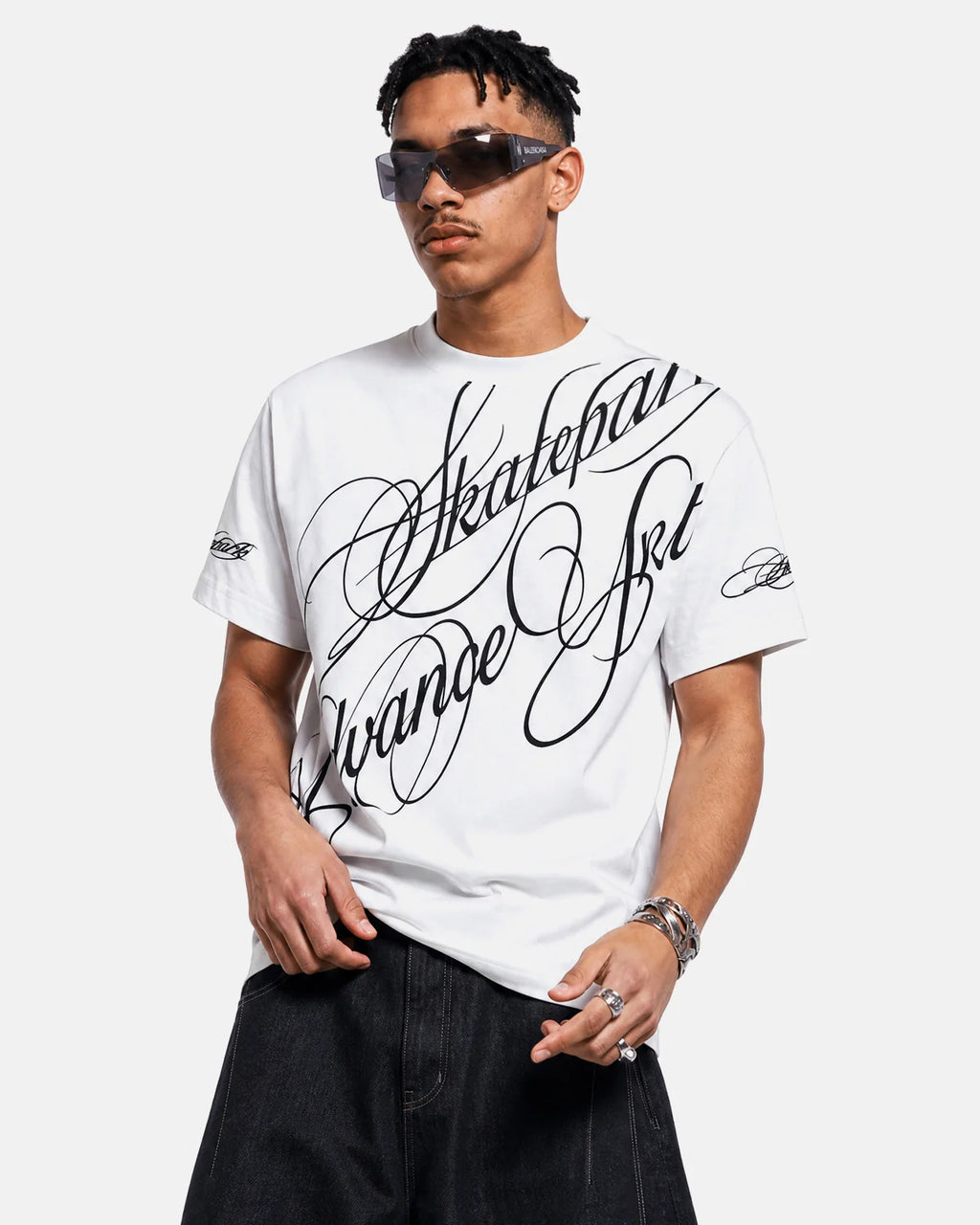 All-Over Script Graphic T-Shirt | Inflation Streetwear