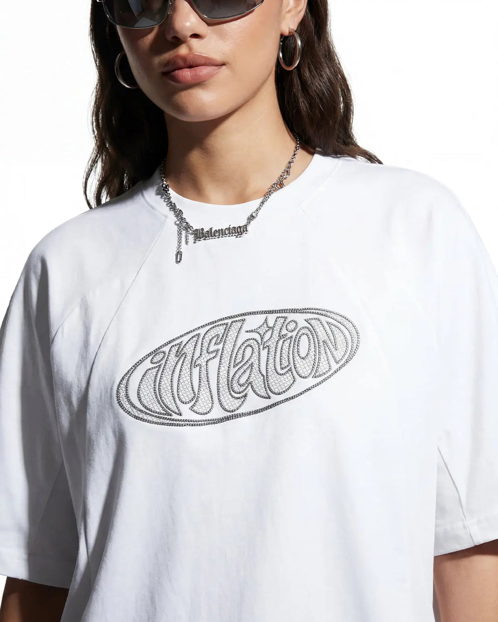 Hollow Embroidered Graphic T-Shirt | Inflation Streetwear