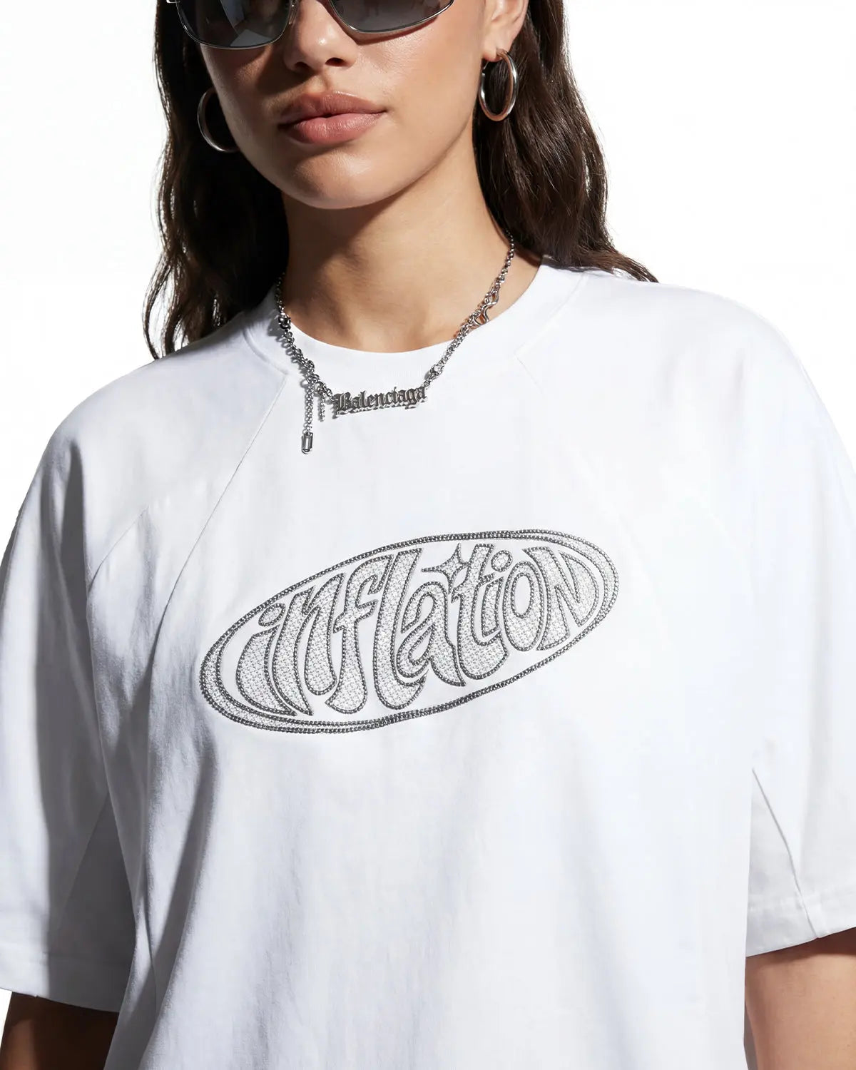 Hollow Embroidered Graphic T-Shirt | Inflation Streetwear