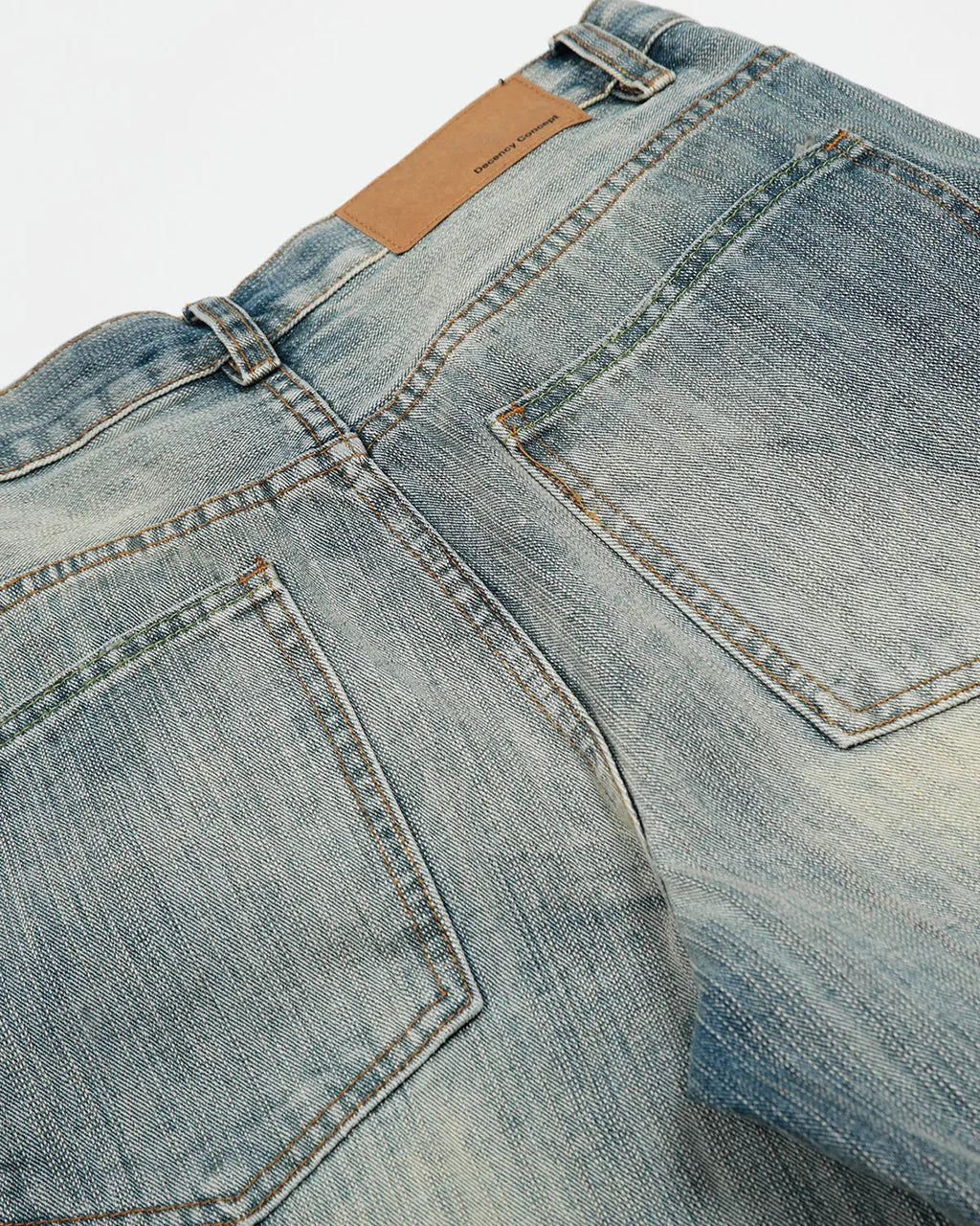 Bamboo Weave Distressed Baggy Jeans | Inflation Streetwear
