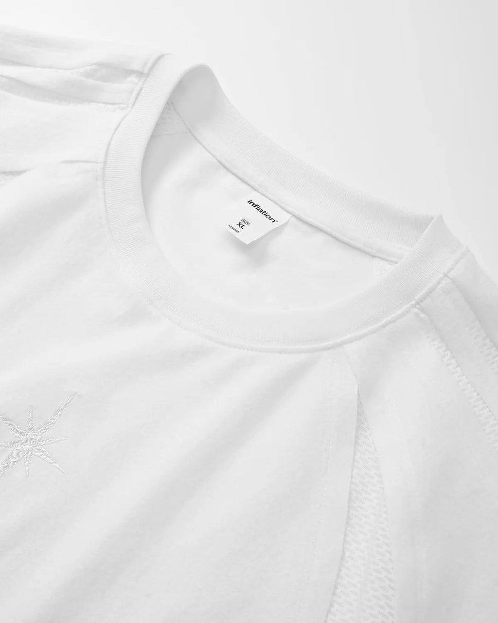 Mesh Patchwork Stitching Embroidered T-Shirt | Inflation Streetwear