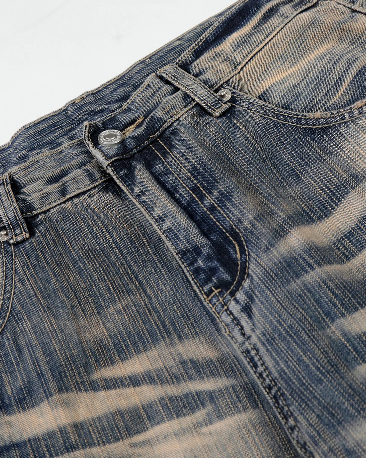Bamboo Weave Dirty Wash Barrel Jeans | Inflation Streetwear