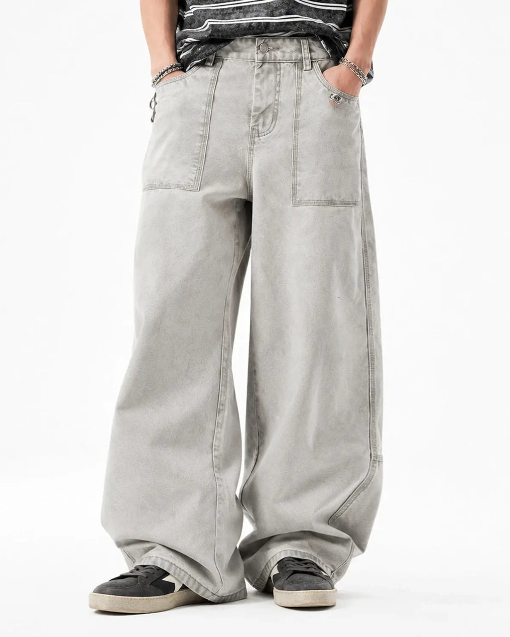 Deconstructed Distressed Barrel Jeans | Inflation Streetwear