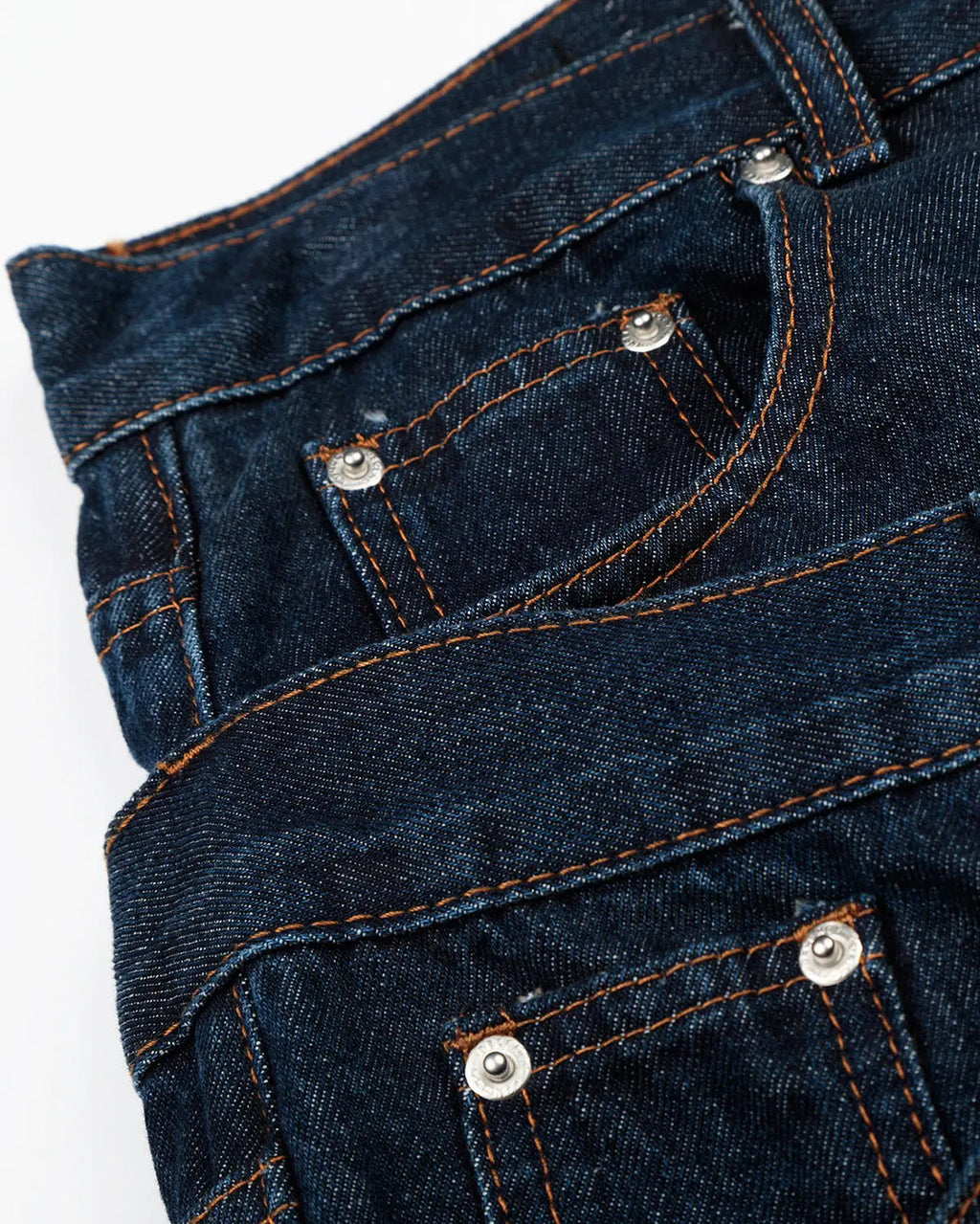 Double Waist Studded Denim Long Jorts | Inflation Streetwear