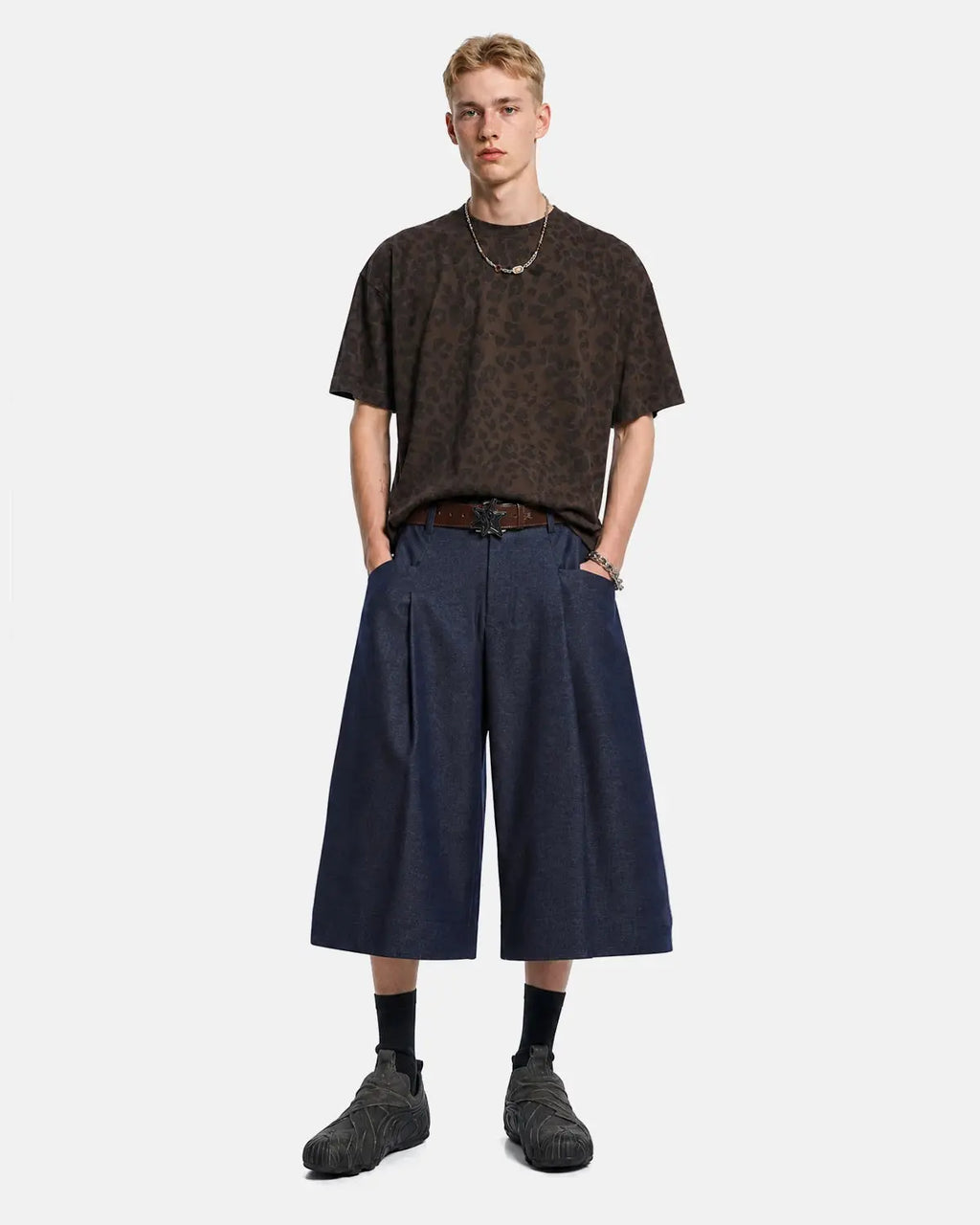 Pleated Wide-Leg Tailored Shorts | Inflation Streetwear
