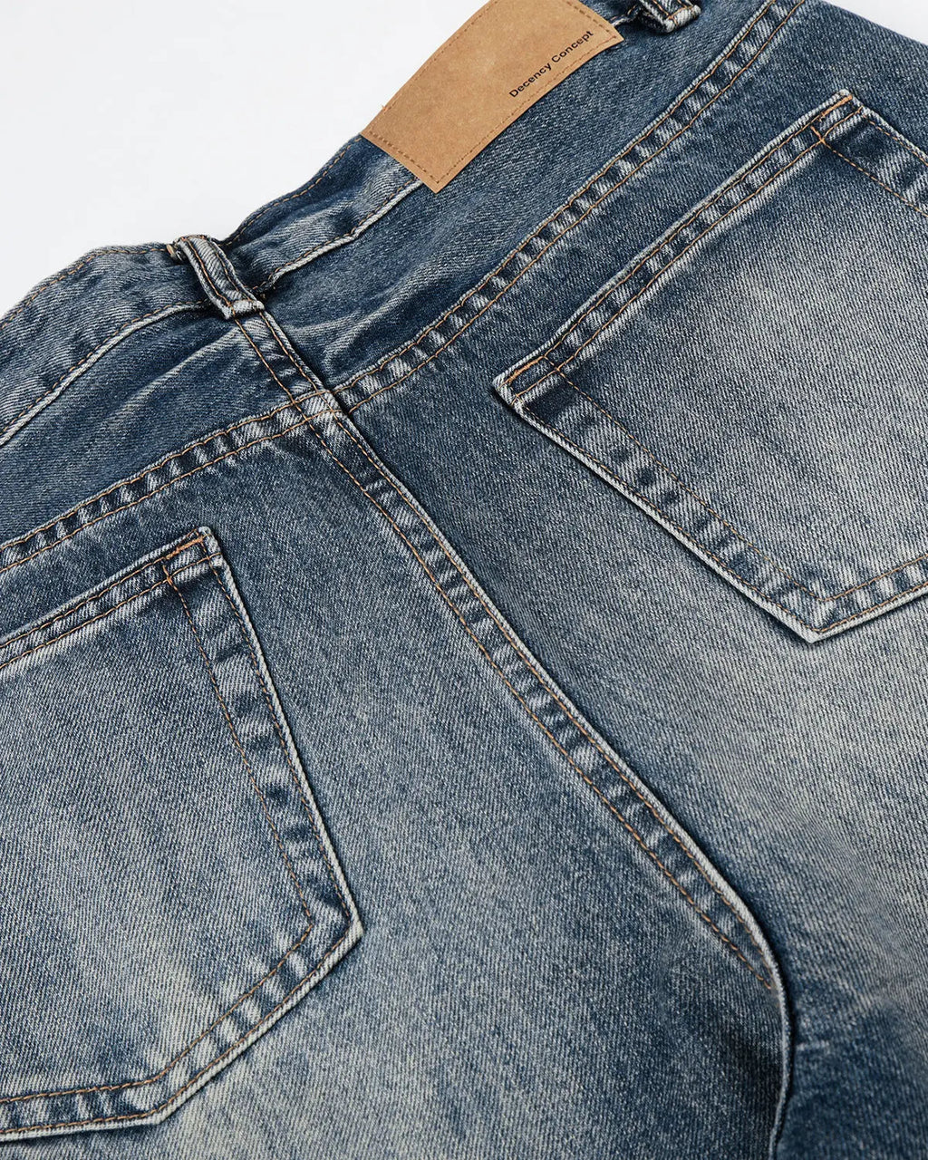 Whisker Wash Distressed Baggy Jeans | Inflation Streetwear