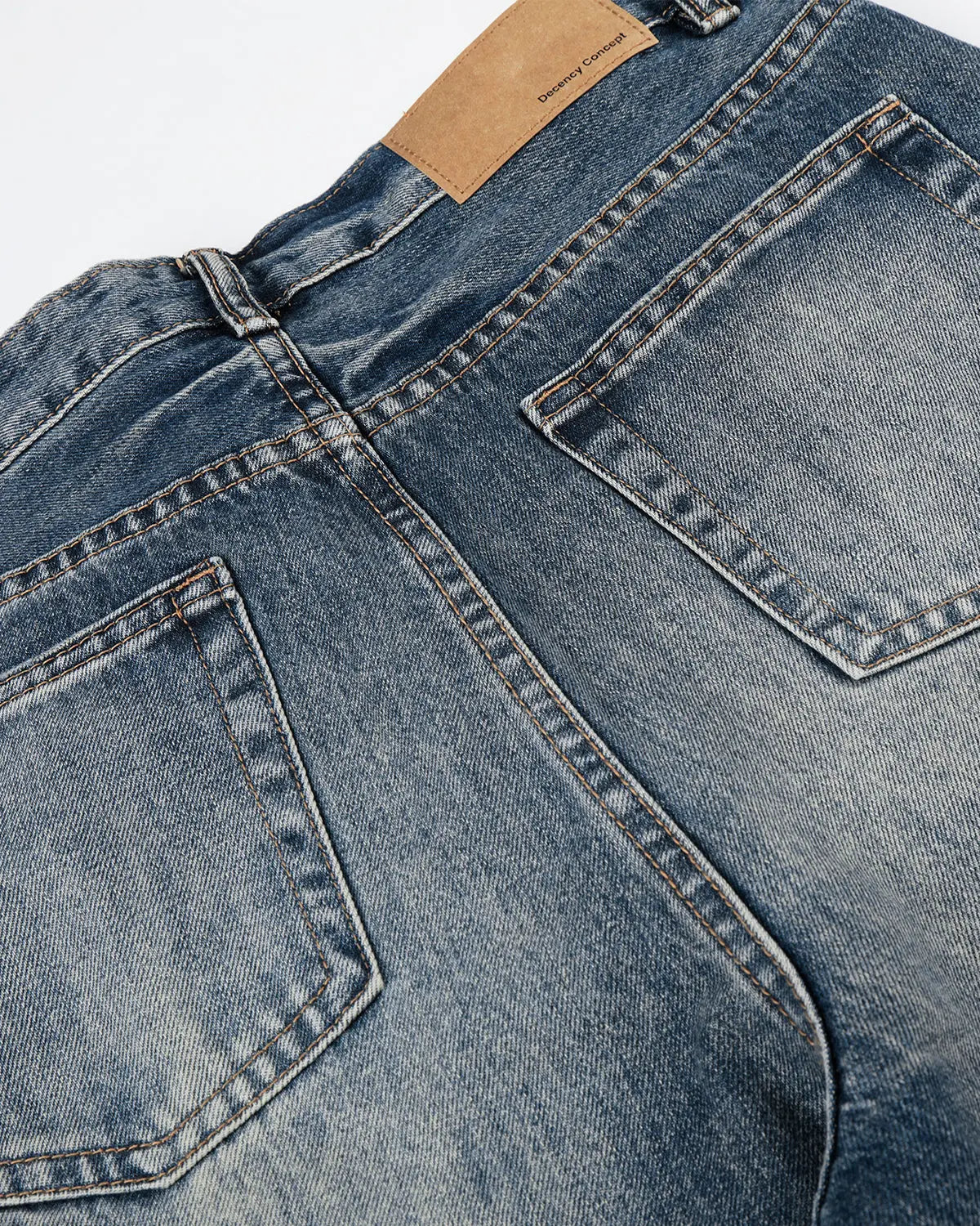 Whisker Wash Distressed Baggy Jeans | Inflation Streetwear