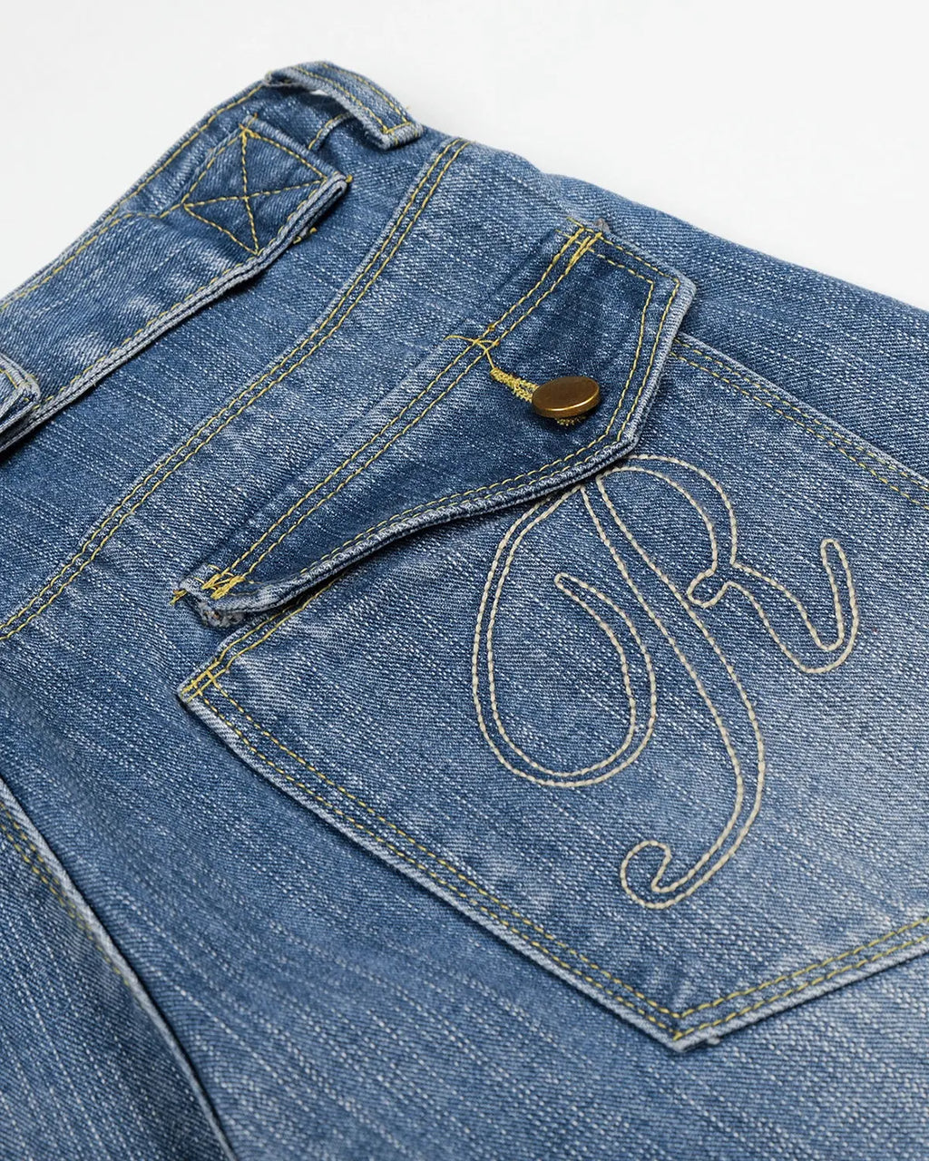 Cinch Back Washed Bamboo Weave Baggy Jeans | Inflation Streetwear