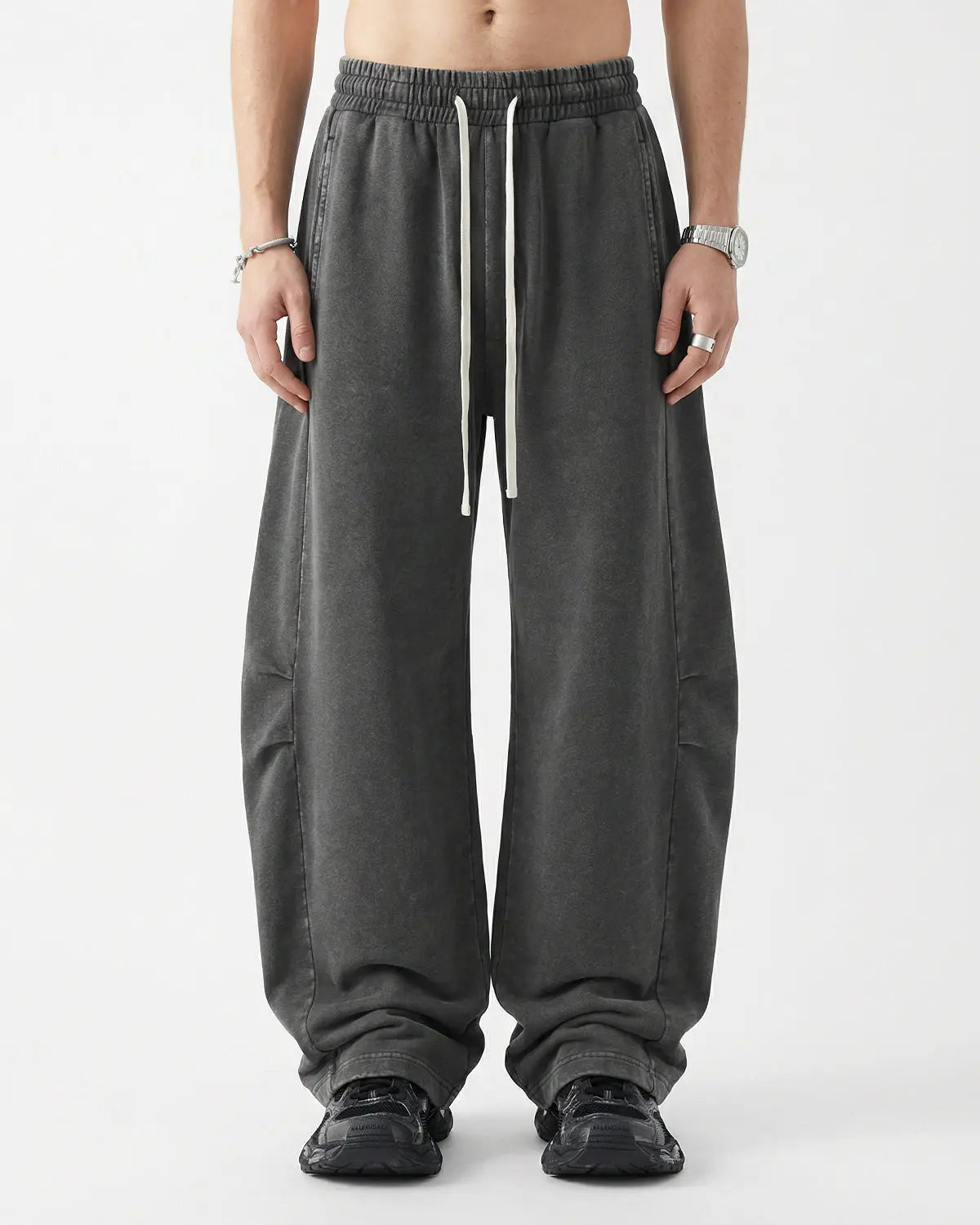 Distressed Acid Washed Barrel Sweatpant | Inflation Streetwear