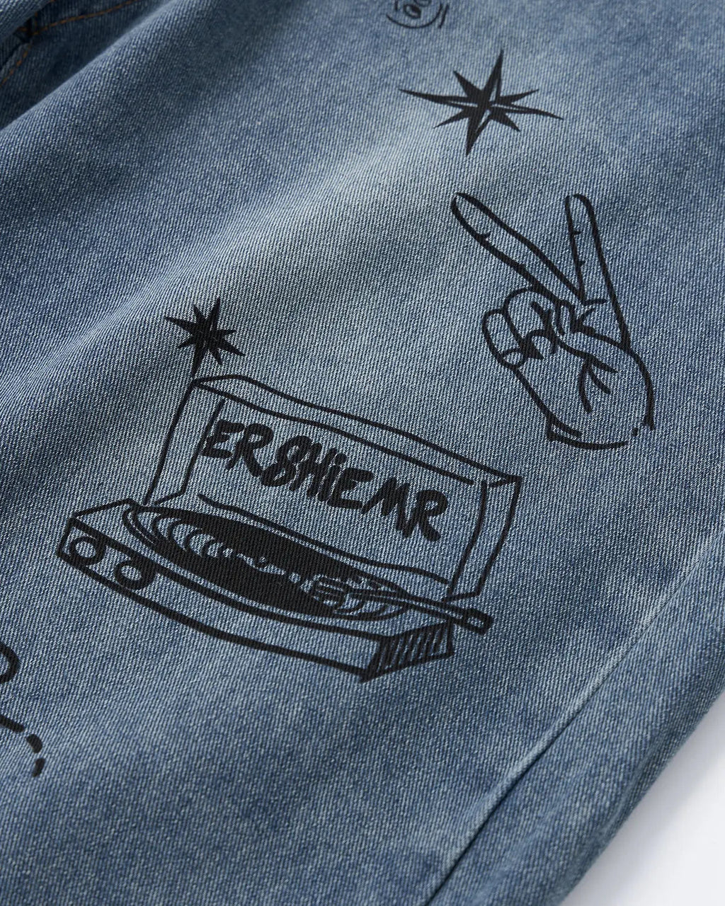 Washed Graffiti Longline Jorts | Inflation Streetwear