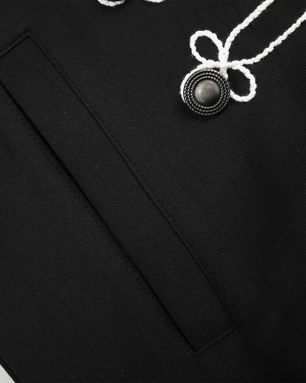 Braided Embroidery Boxy Zip Up Hoodie | Inflation Streetwear