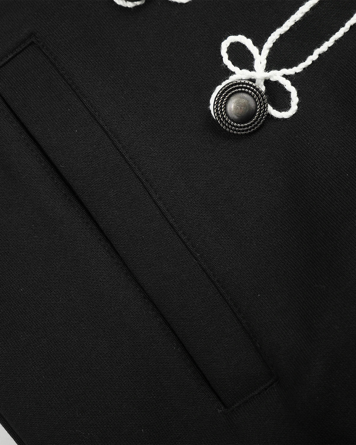 Braided Embroidery Boxy Zip Up Hoodie | Inflation Streetwear