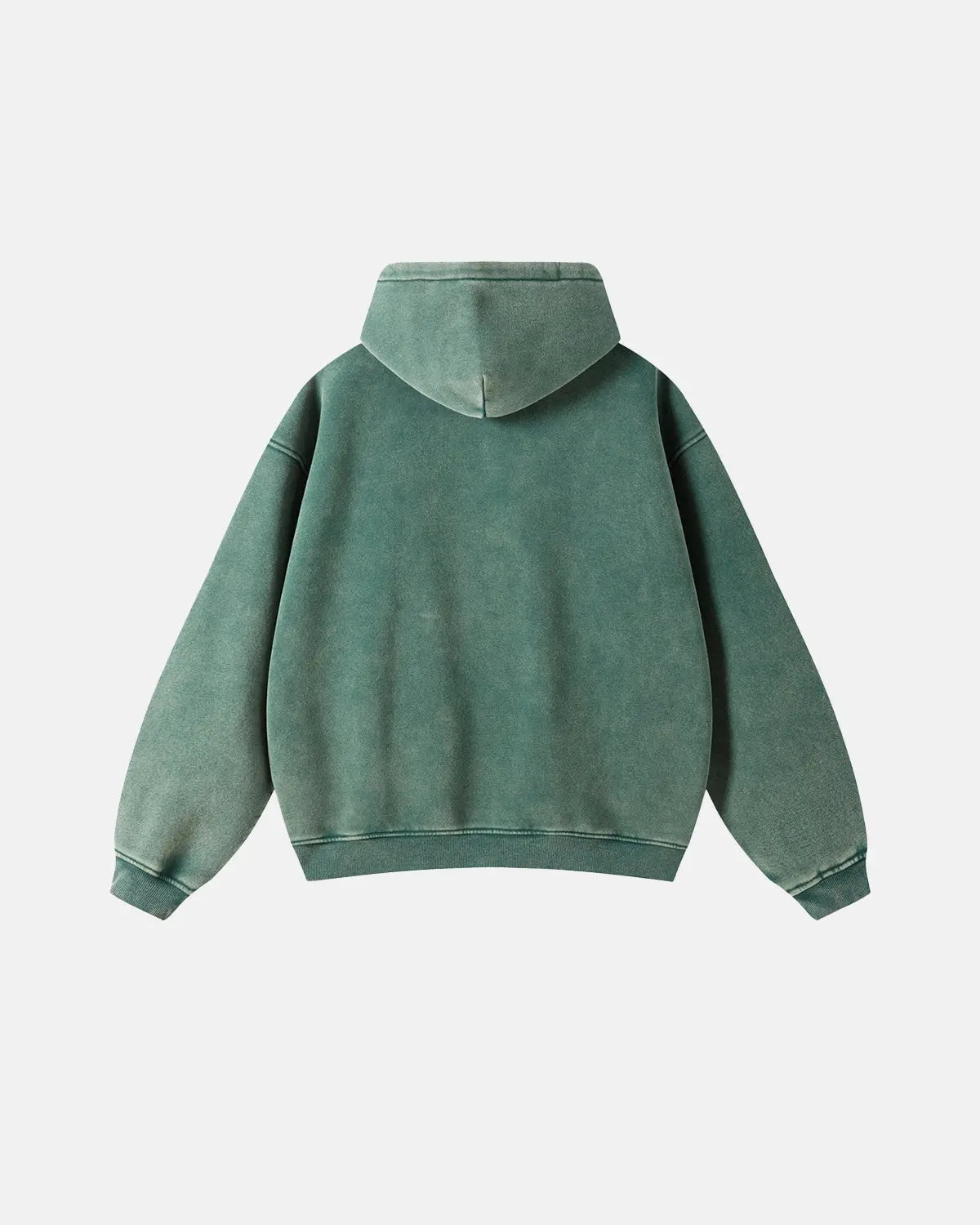 Acid Washed Distressed Fleece Zip Up Hoodies | Inflation Streetwear