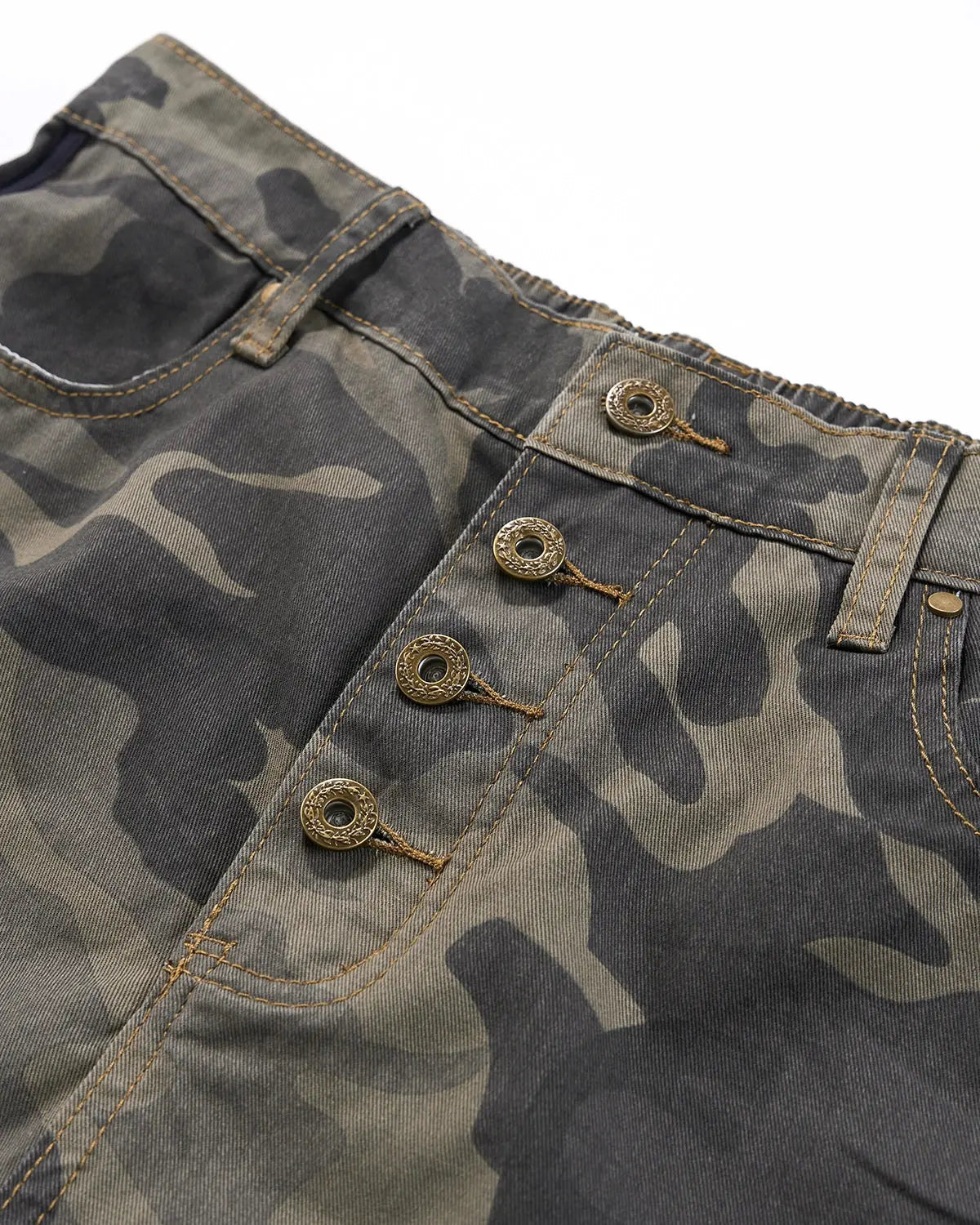 Camo Side Stripe Wide-Leg Pants | Inflation Streetwear