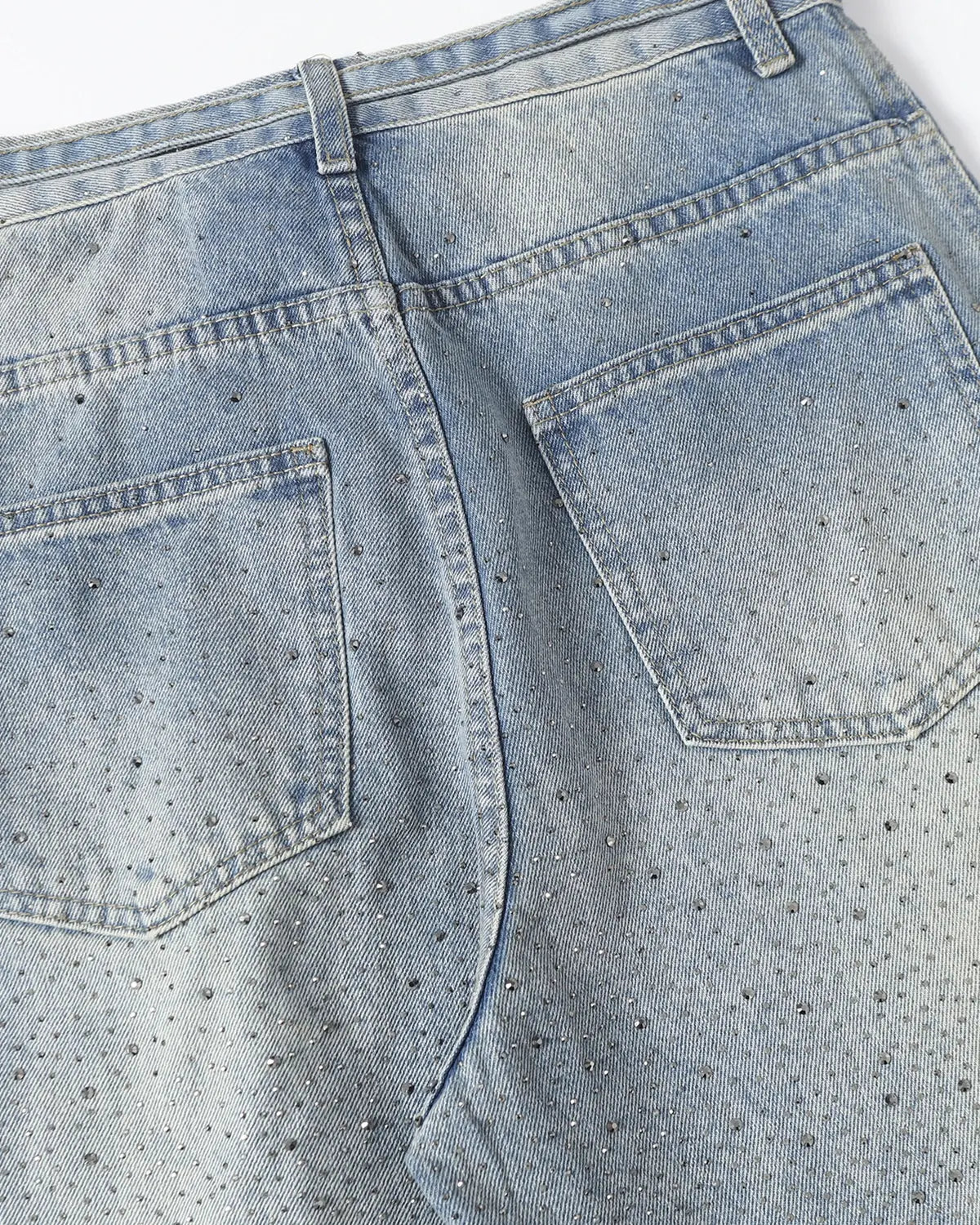 Rhinestone Baggy Barrel Jeans | Inflation Streetwear