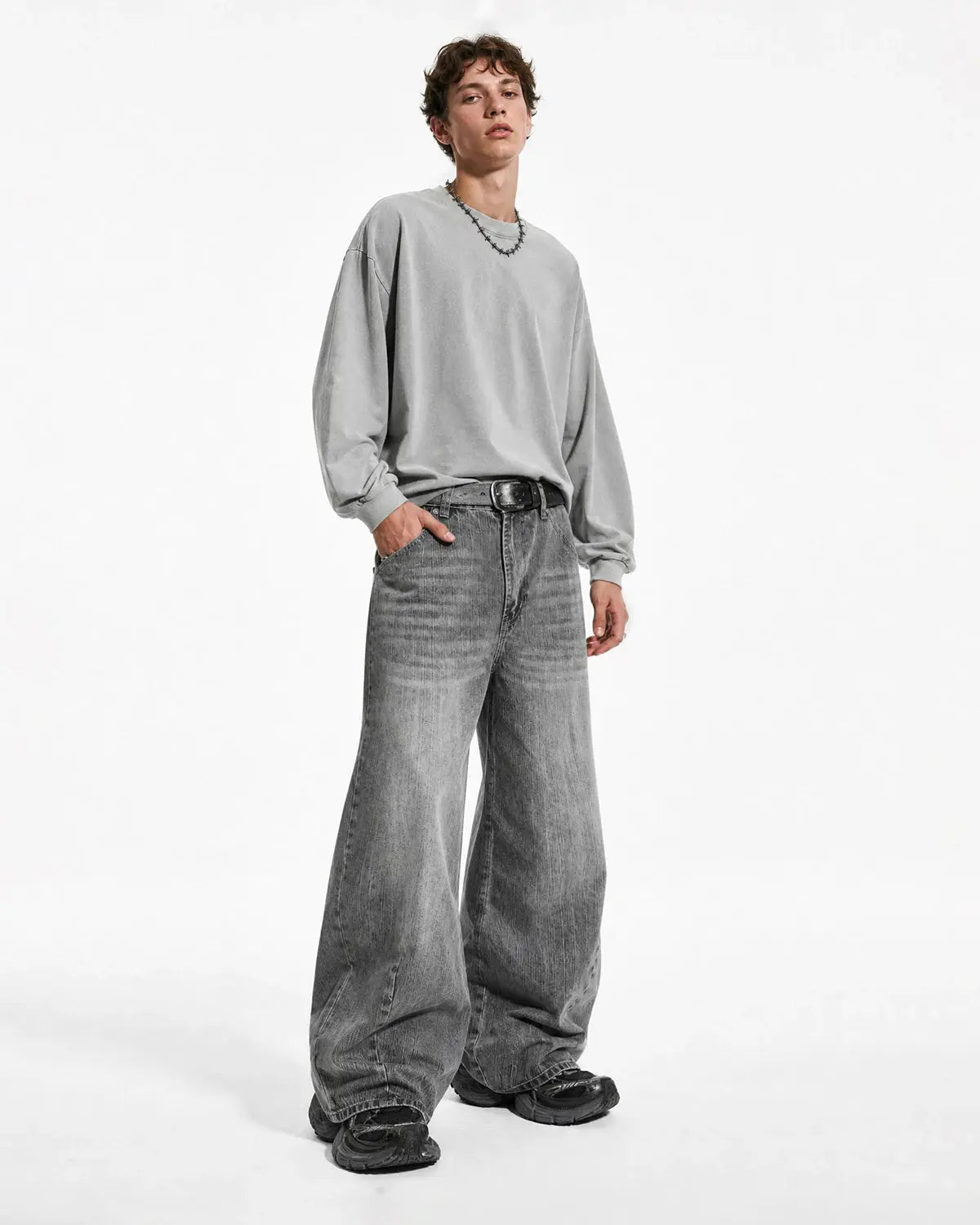 Bamboo Weave Barrel Jeans | Inflation Streetwear