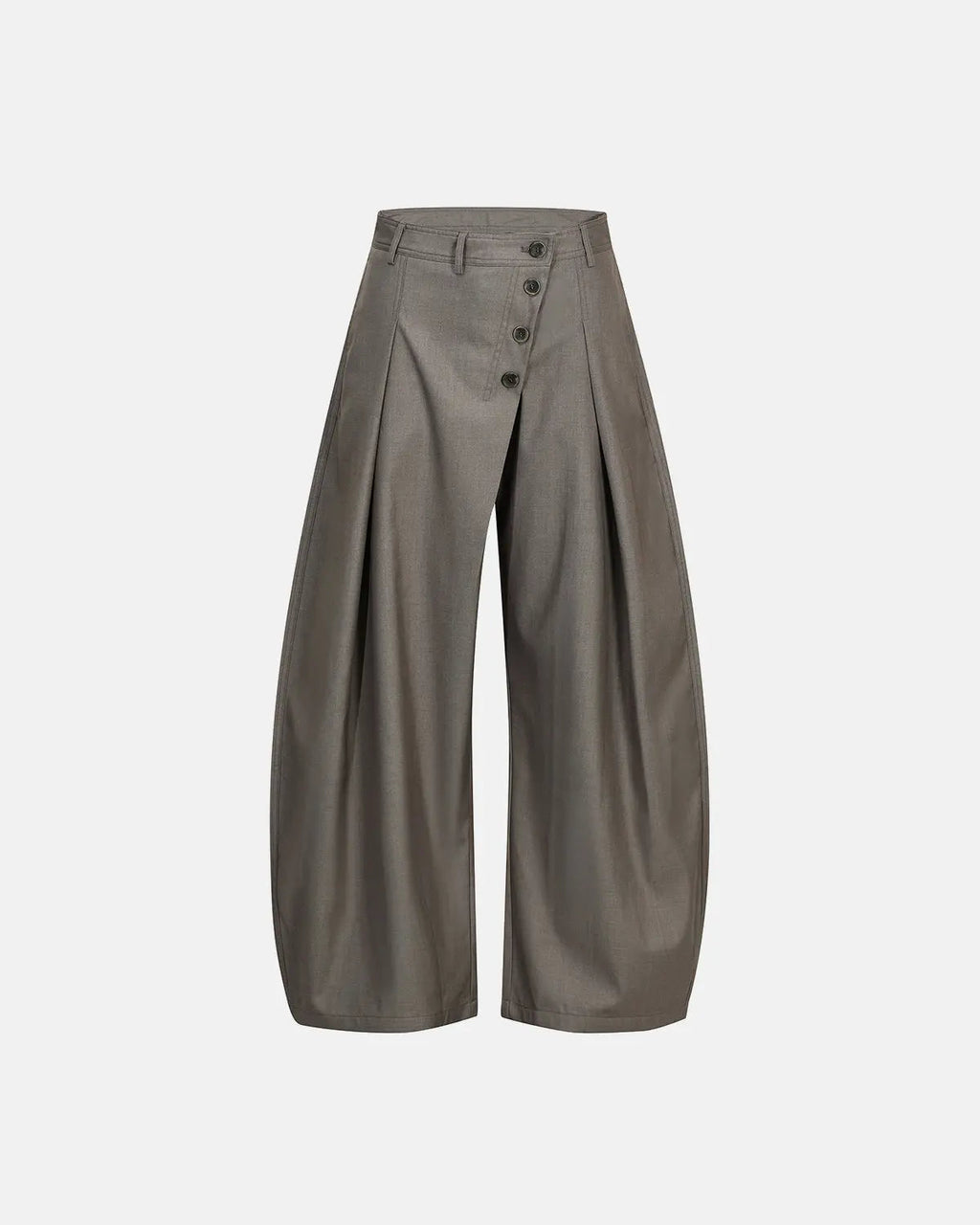 Asymmetric Pleated Barrel-Leg Suit Pants | Inflation Streetwear