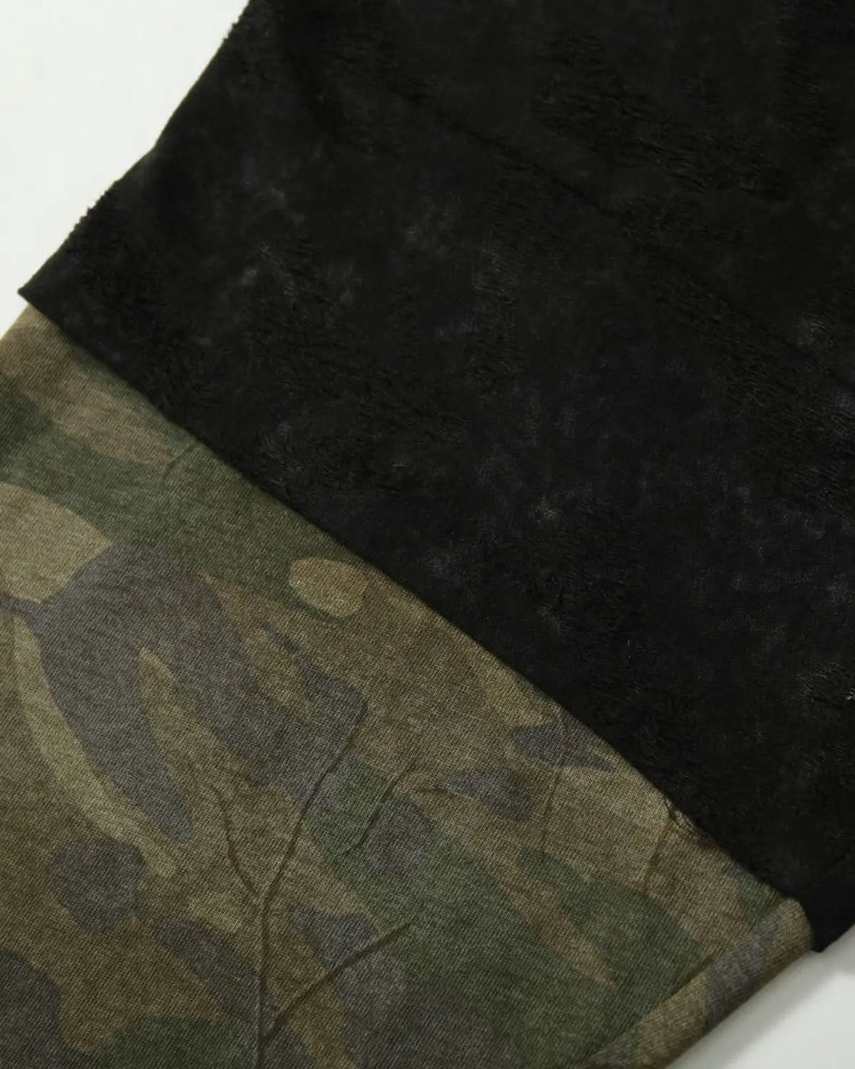 Lace Patchwork Camo Raglan Tees | Inflation Streetwear