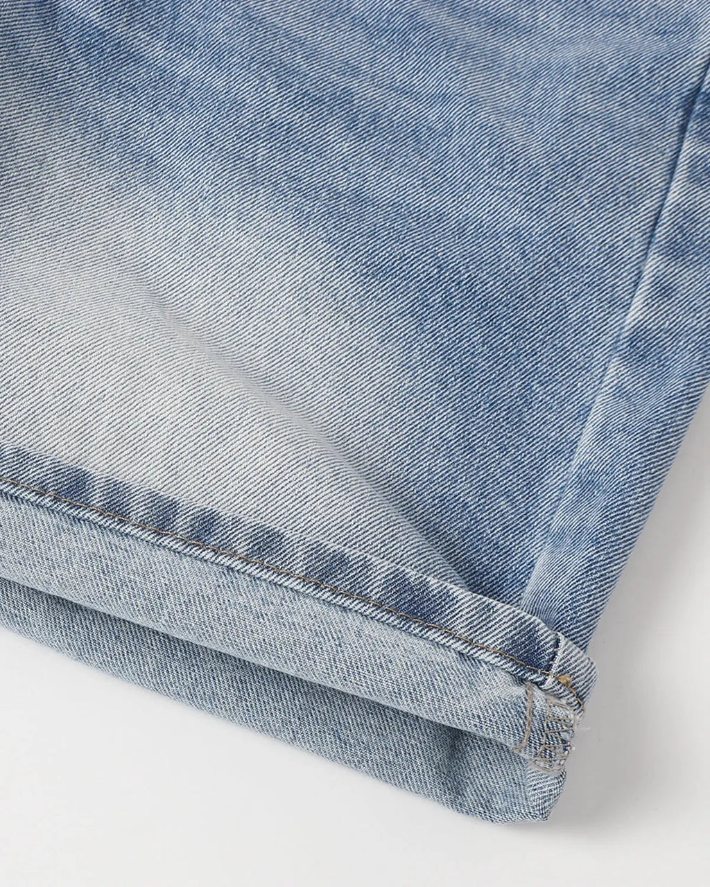 Ripped Mid-Length Washed Denim Shorts | Inflation Streetwear