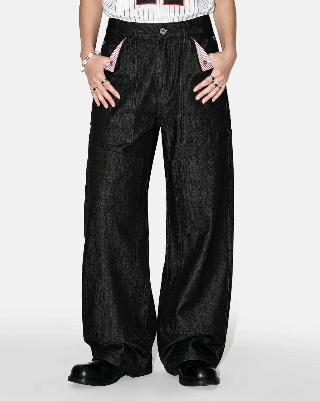 Deconstructed Utility Baggy Jeans | Inflation Streetwear
