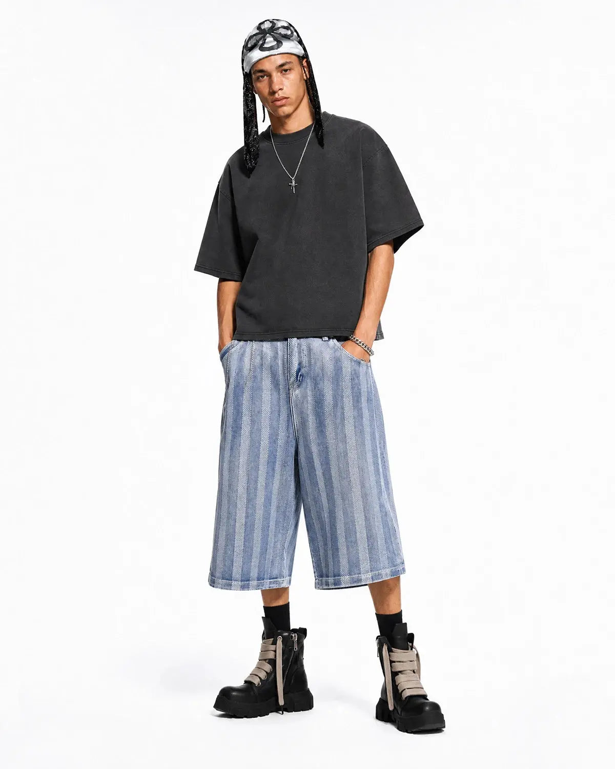 Woven Texture Baggy Jorts | Inflation Streetwear