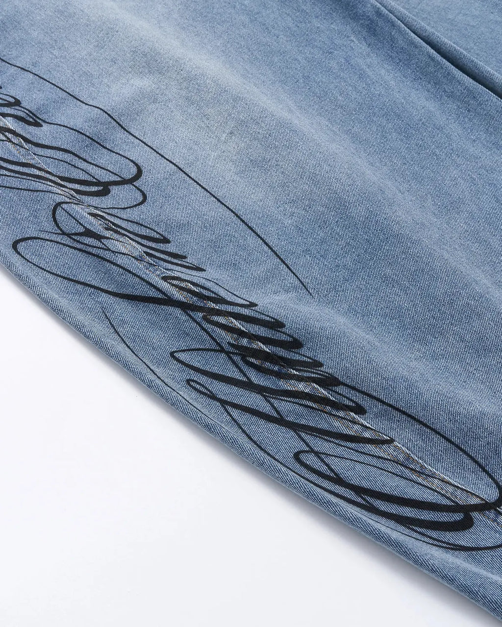 Script Graphic Barrel Jeans | Inflation Streetwear