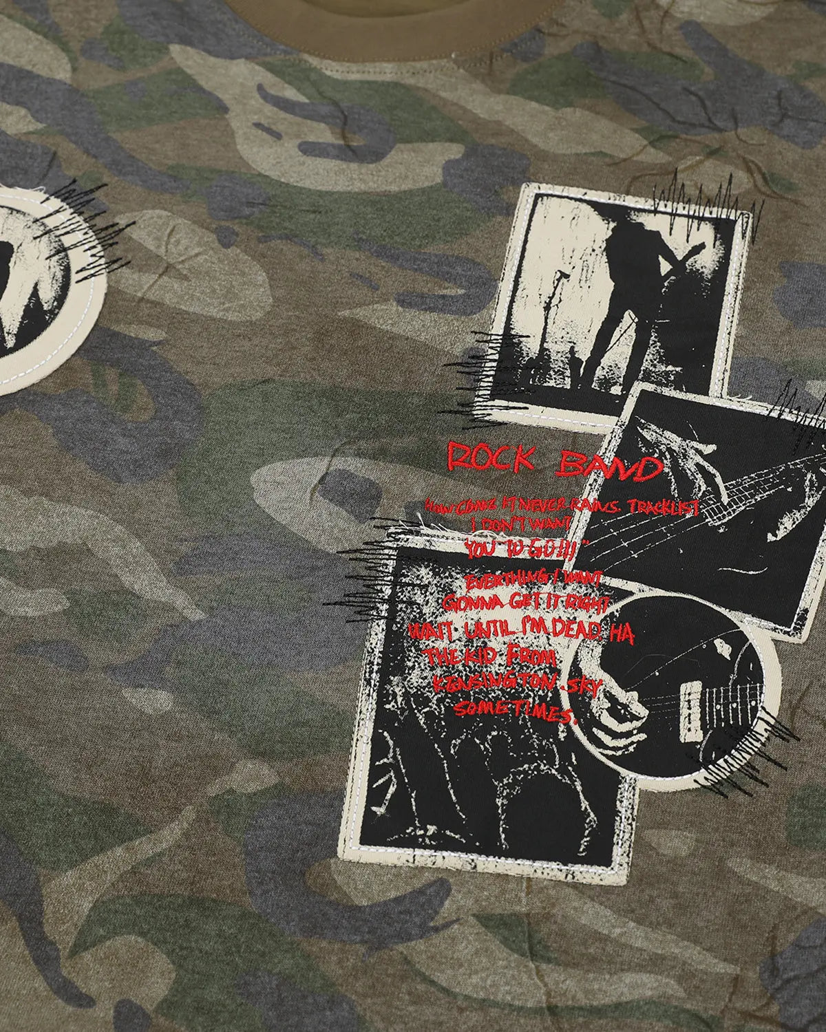 Vintage Camo Patch Graphic T-Shirt | Inflation Streetwear