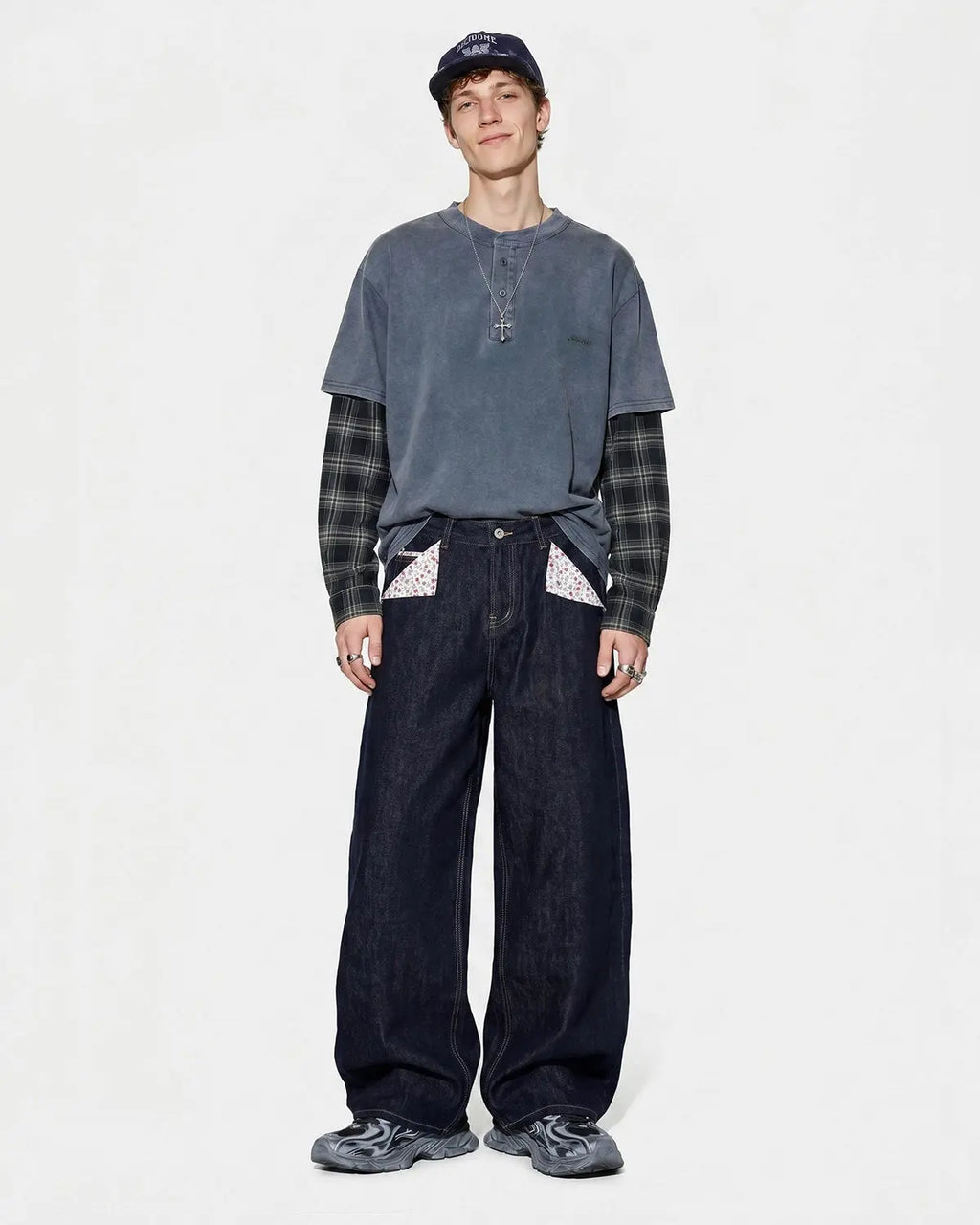 Selvedge Buckle Baggy Jeans | Inflation Streetwear