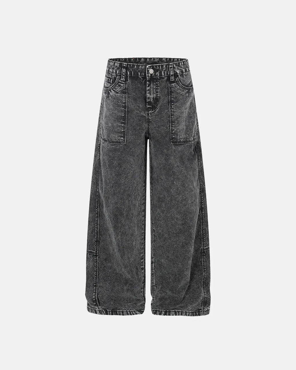 Deconstructed Distressed Barrel Jeans | Inflation Streetwear