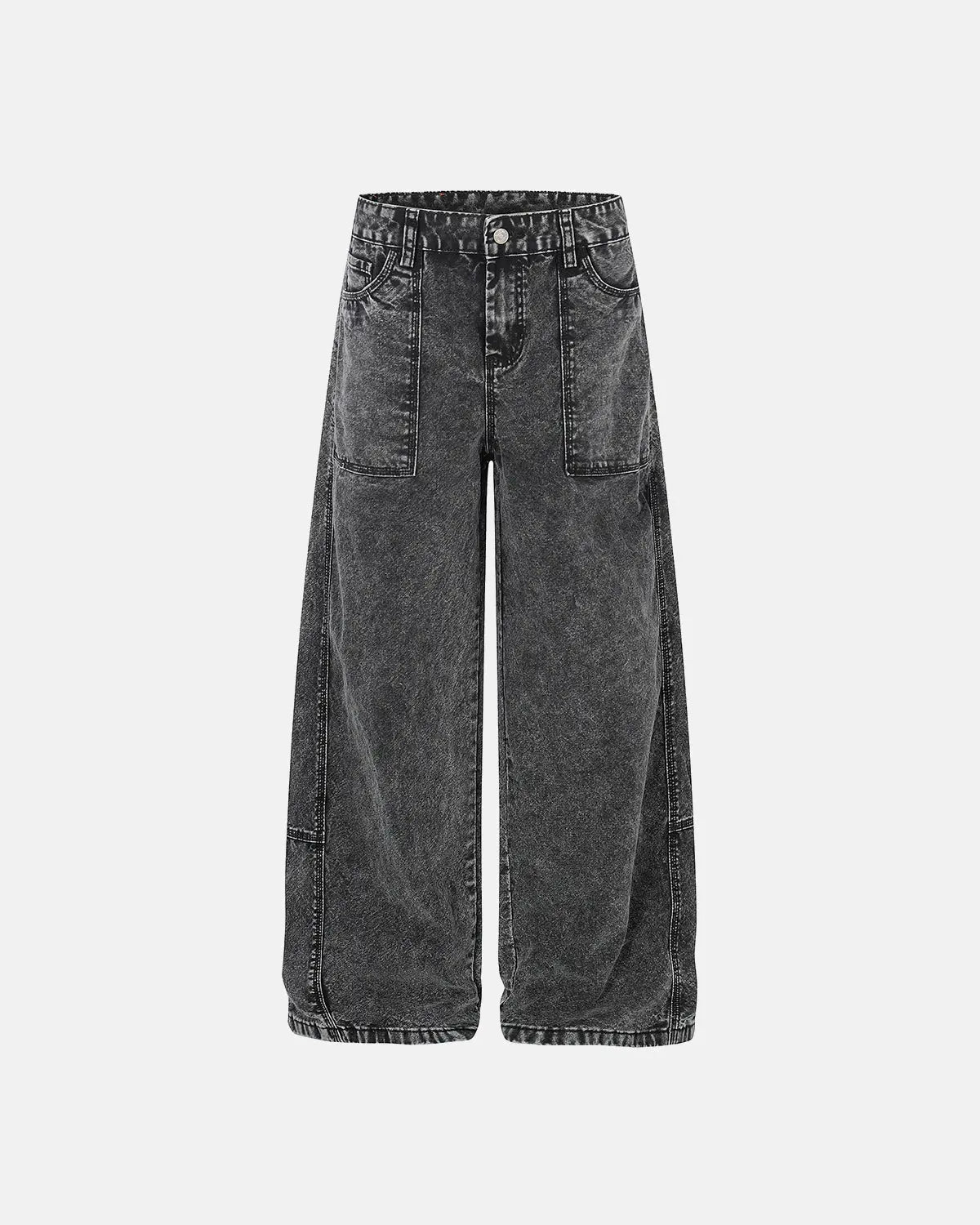Deconstructed Distressed Barrel Jeans | Inflation Streetwear