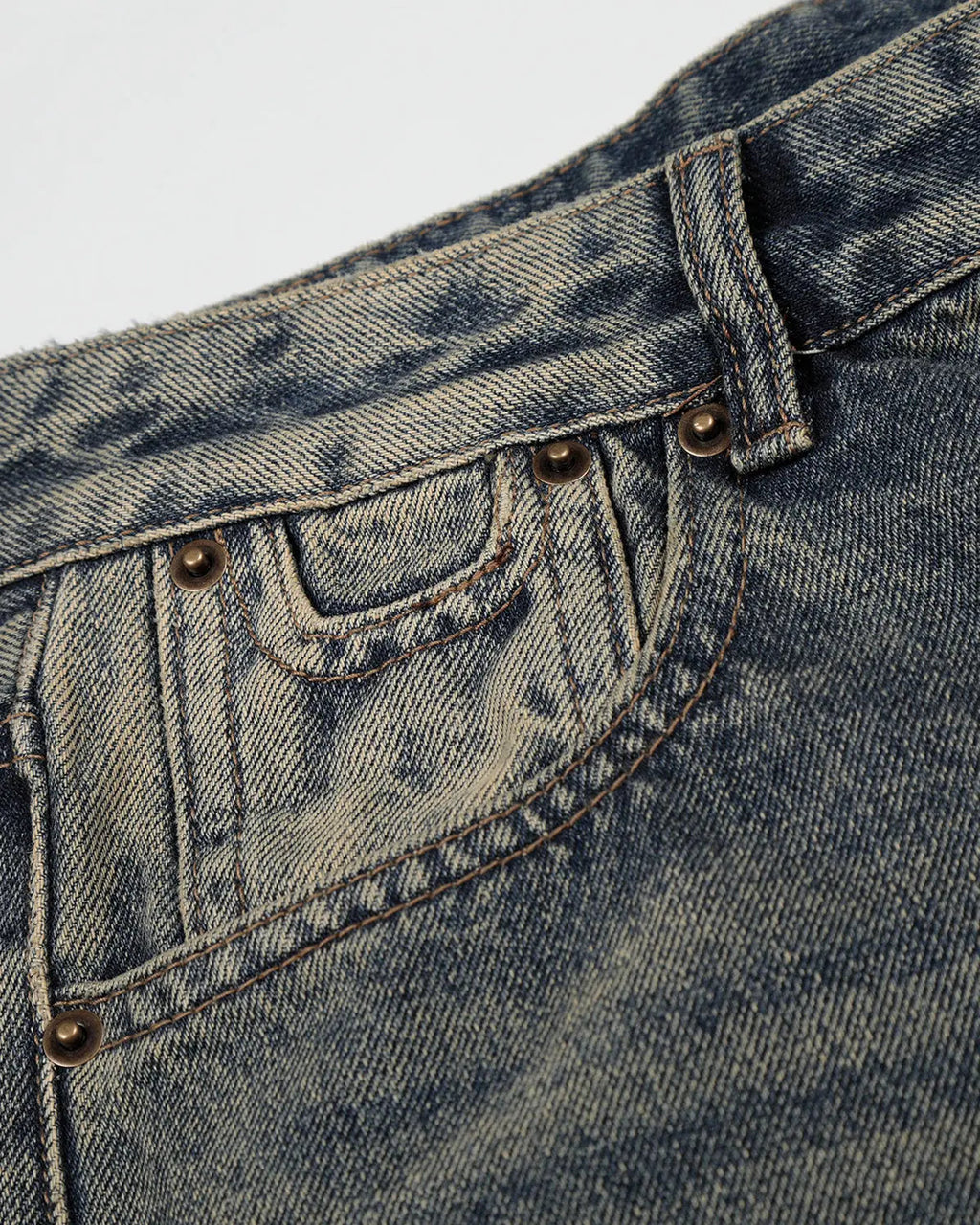 Cinch Back Buckle Acid Washed Jorts | Inflation Streetwear