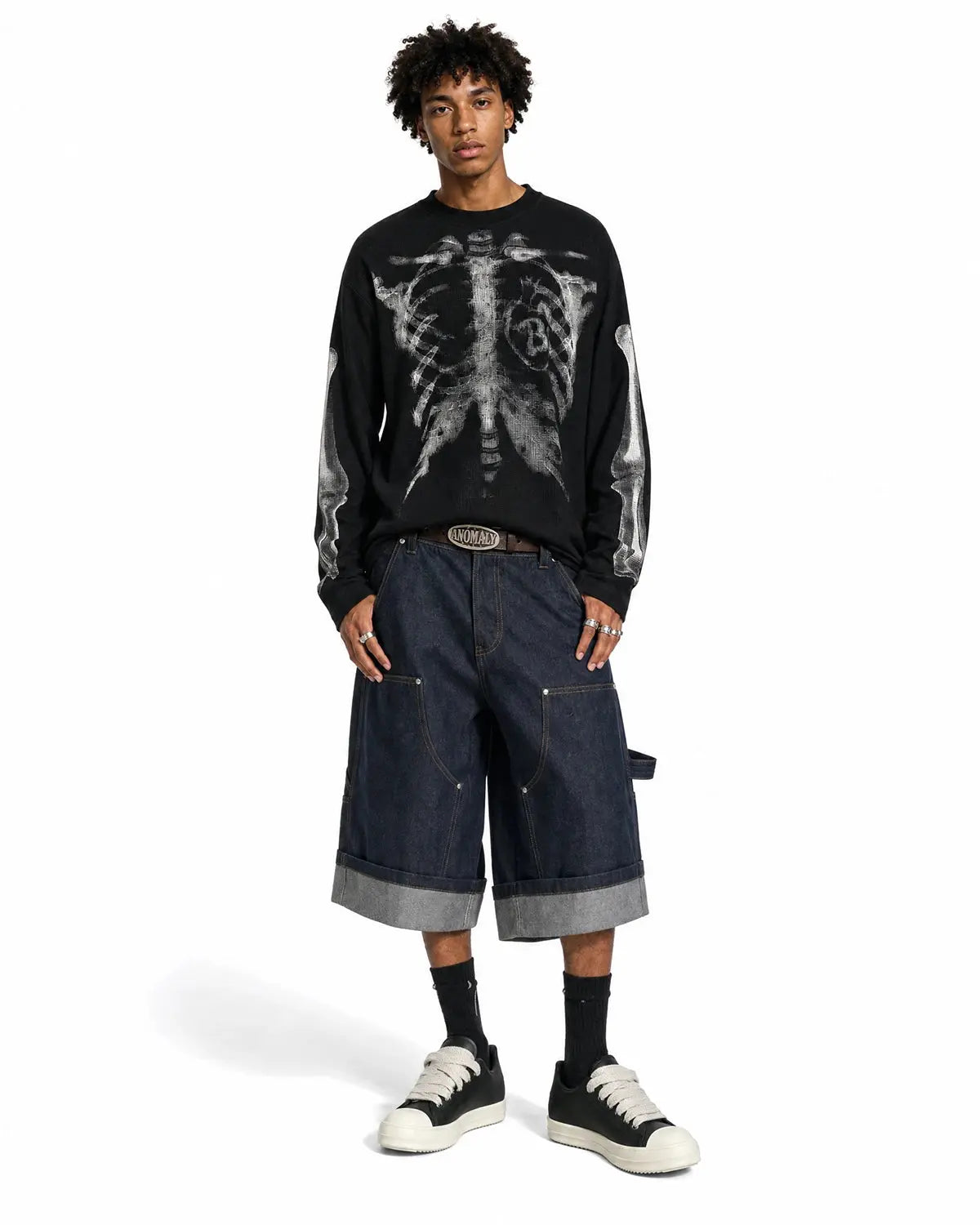 Skeleton Graphic Washed Long Sleeve | Inflation Streetwear