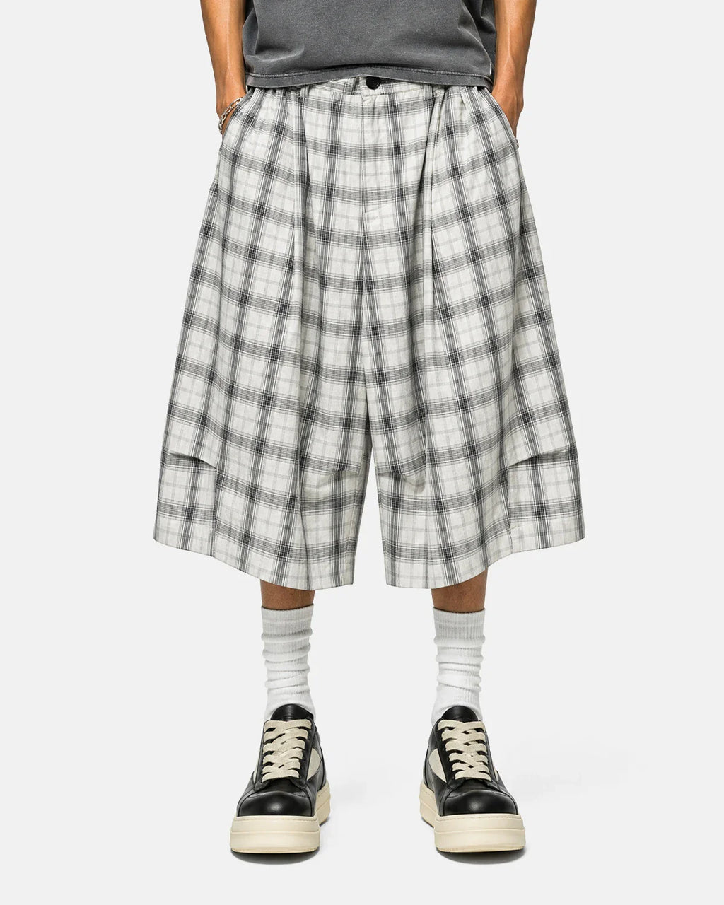 Plaid Longline Casual Shorts | Inflation Streetwear