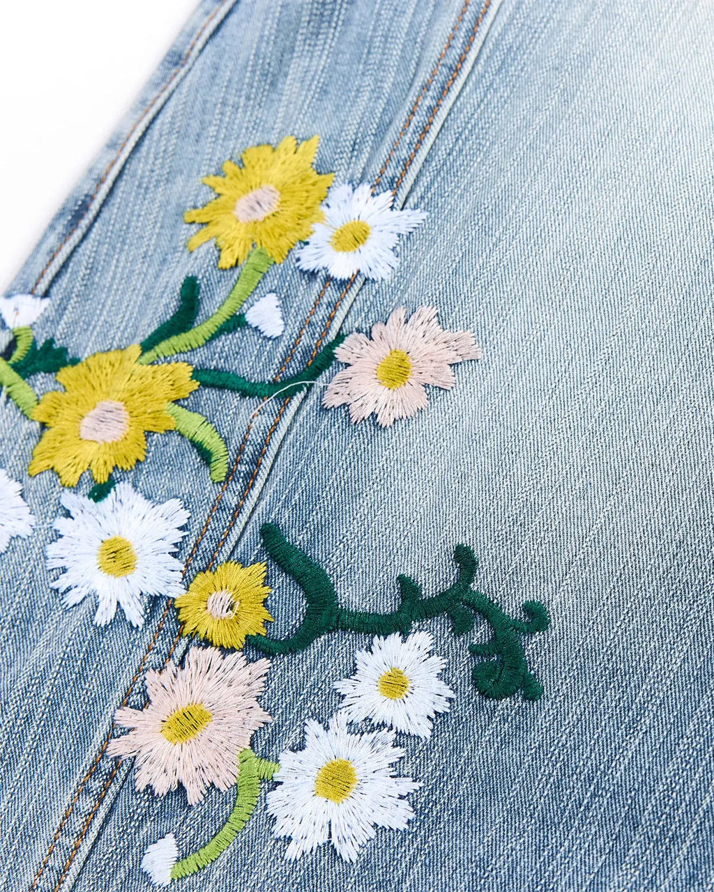 Embroidery Bamboo Weave Baggy Jeans | Inflation Streetwear