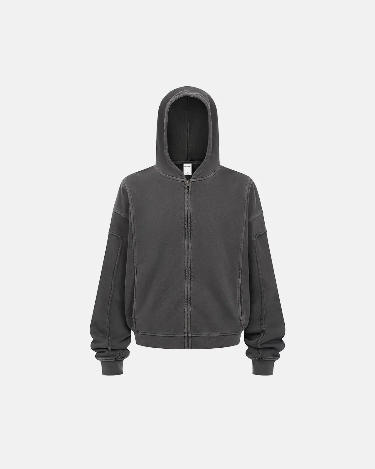 Acid Wash Stitching Zip Up Hoodies | Inflation Streetwear